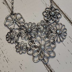 Flower statement necklace